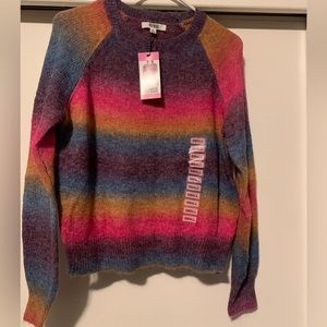 Steve madden // super cute colorful warm sweater top // size S